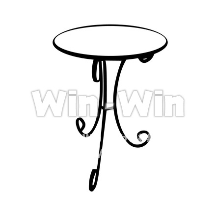 テーブルのシルエット素材 W-018385