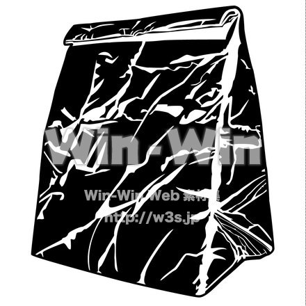 紙袋のシルエット素材 W-018079