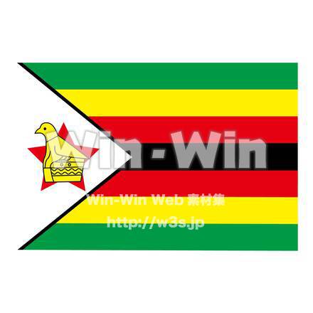 国旗（ジンバブエ）のCG・イラスト素材 W-018060