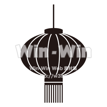 課題２　中国風提灯のシルエット素材 W-021740