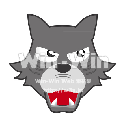オオカミの顔のCG・イラスト素材 W-021532