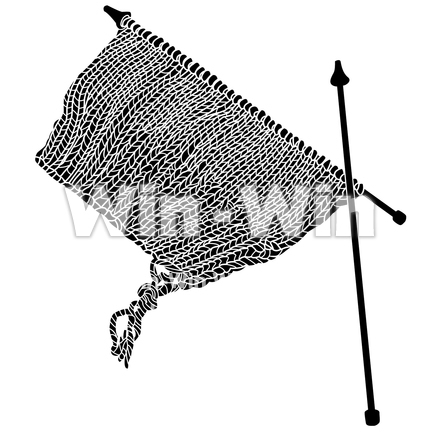編み物のシルエット素材 W-020214