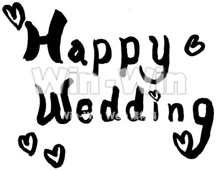 Happy Weddingのシルエット素材 W-020064
