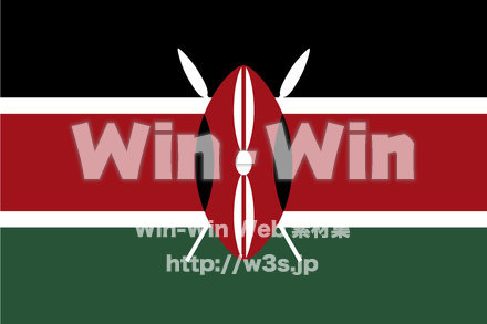 ケニアの国旗のCG・イラスト素材 W-021901