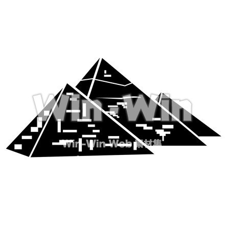 ピラミッドのシルエット素材 W-020822