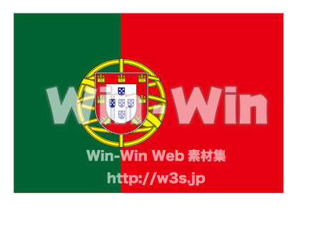 ポルトガル国旗のCG・イラスト素材 W-020227