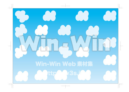 背景空と雲のCG・イラスト素材 W-021090
