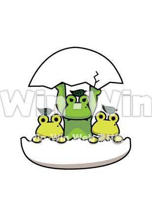 蛙の親子のCG・イラスト素材 W-020685