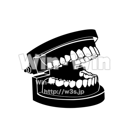 入れ歯のシルエット素材 W-022815