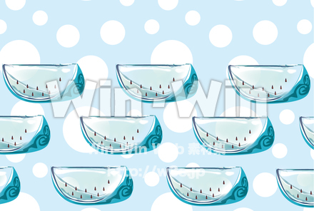 すいかと水玉のCG・イラスト素材 W-022316