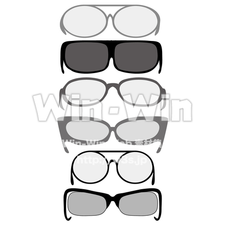 今日のメガネはどれにしましょうか？のシルエット素材 W-022730