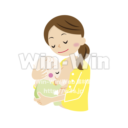 母乳をあげるお母さんのCG・イラスト素材 W-022505