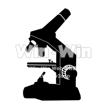顕微鏡のシルエット素材 W-023452