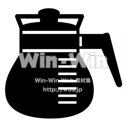 コーヒーサーバーのシルエット素材 W-022121