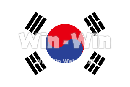 韓国の国旗のCG・イラスト素材 W-023737