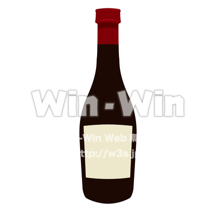 ワインの瓶のCG・イラスト素材 W-022514