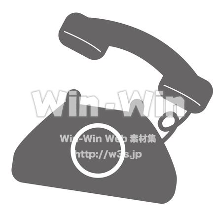 黒電話のCG・イラスト素材 W-022694
