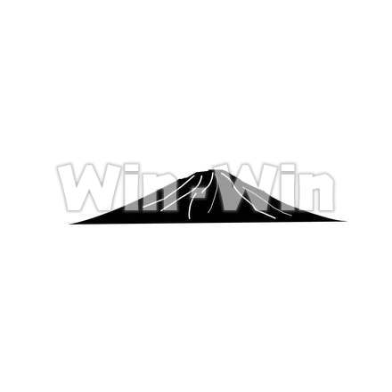 羊蹄山（蝦夷富士）のシルエット素材 W-023122