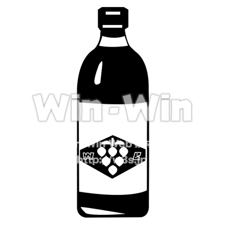 ワインビネガーのシルエット素材 W-022799