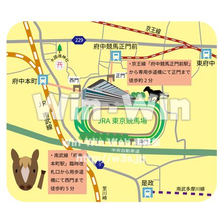 競馬場の地図ですのCG・イラスト素材 W-023743