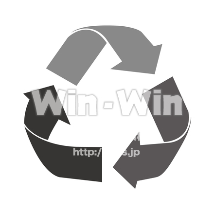 リサイクル業界のシンボルのシルエット素材 W-023560