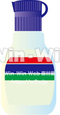 消毒液ボトルのCG・イラスト素材 W-022738