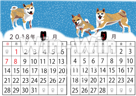 カレンダー作成のCG・イラスト素材 W-022609