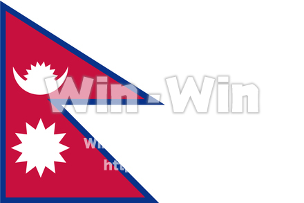 ネパールの国旗 W の無料cg イラスト素材