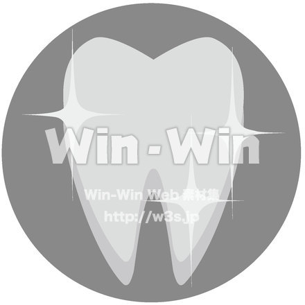歯科のシルエット素材 W-023998