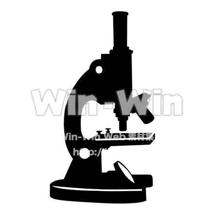 顕微鏡のシルエット素材 W-022810