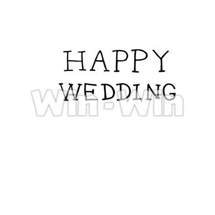 HAPPY WEDDINGのシルエット素材 W-022930