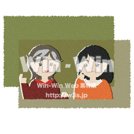 女の人　会話のCG・イラスト素材 W-023787