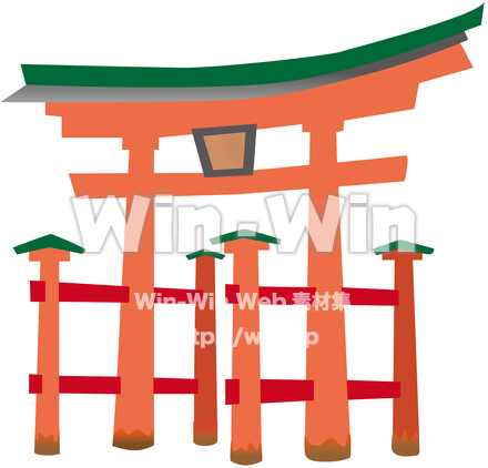 厳島神社のCG・イラスト素材 W-022602