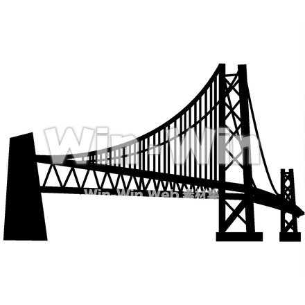明石海峡大橋のシルエット素材 W-024083