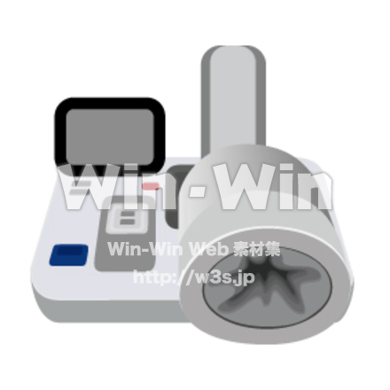 医療器具　血圧計のCG・イラスト素材 W-024827
