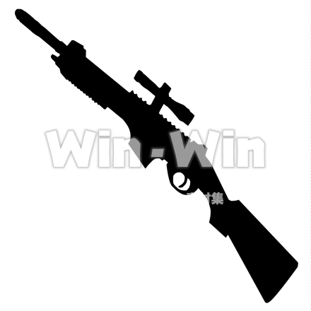 コルク銃のシルエット素材 W-024586