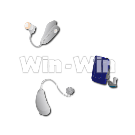 補聴器のCG・イラスト素材 W-024112
