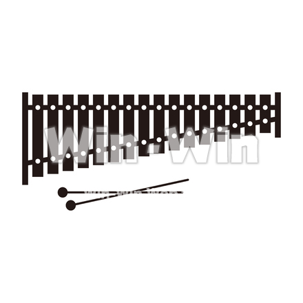 木琴シルエットのシルエット素材 W-024492