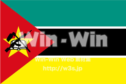 モザンビークの国旗のCG・イラスト素材 W-024843