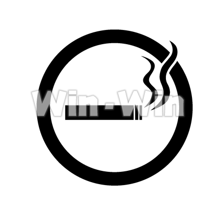 シンボル喫煙所のシルエット素材 W-025017