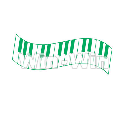 ピアノの鍵盤のCG・イラスト素材 W-025305