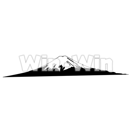 富士山のシルエット素材 W-024012