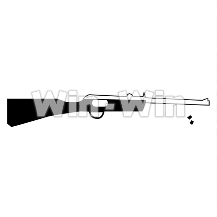 コルク銃のシルエット素材 W-024759
