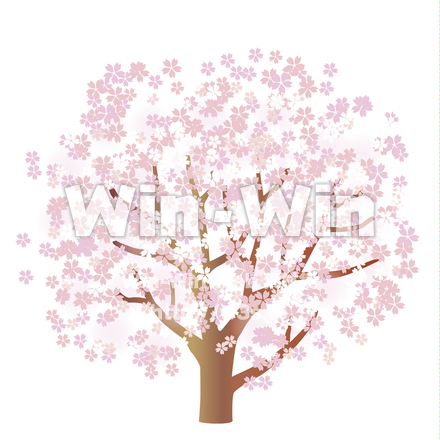 木（花咲き誇るころ）のCG・イラスト素材 W-024322