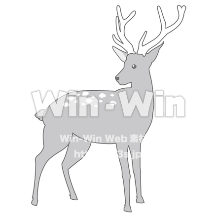 鹿さんのCG・イラスト素材 W-025711