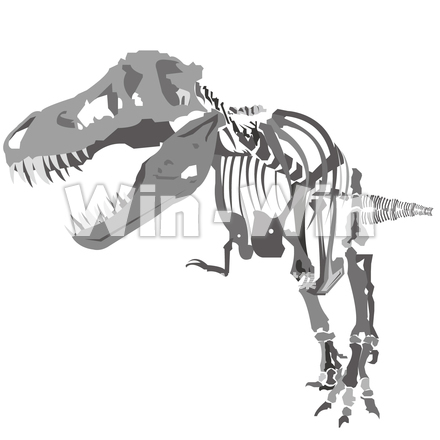 ティラノサウルスのシルエット素材 W-025544