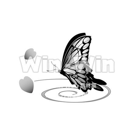 桜と蝶 W 024609 の無料cg イラスト素材