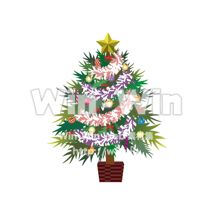 クリスマスツリーのCG・イラスト素材 W-025196