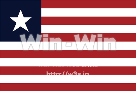 リベリア共和国の国旗のCG・イラスト素材 W-024416