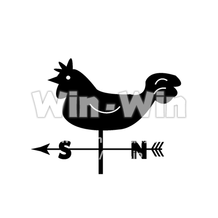 風見鶏のシルエット素材 W-024088